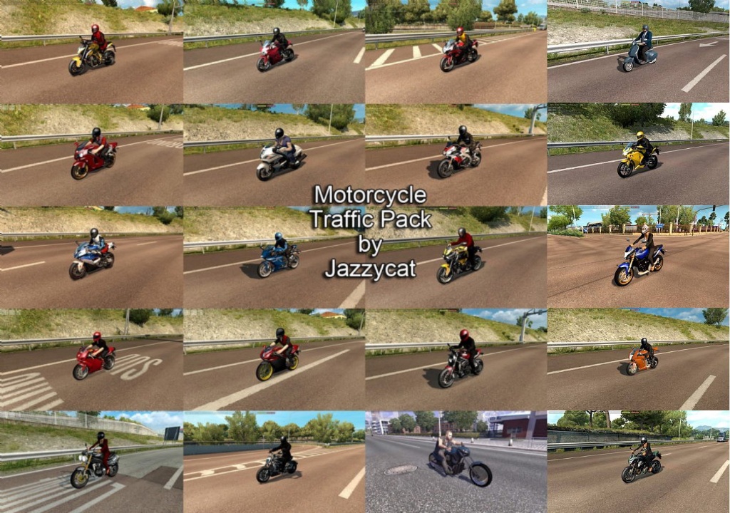 Motorcycle Traffic Pack by Jazzycat v1.6 Motorcycle Traffic Pack by Jazzycat v1.6