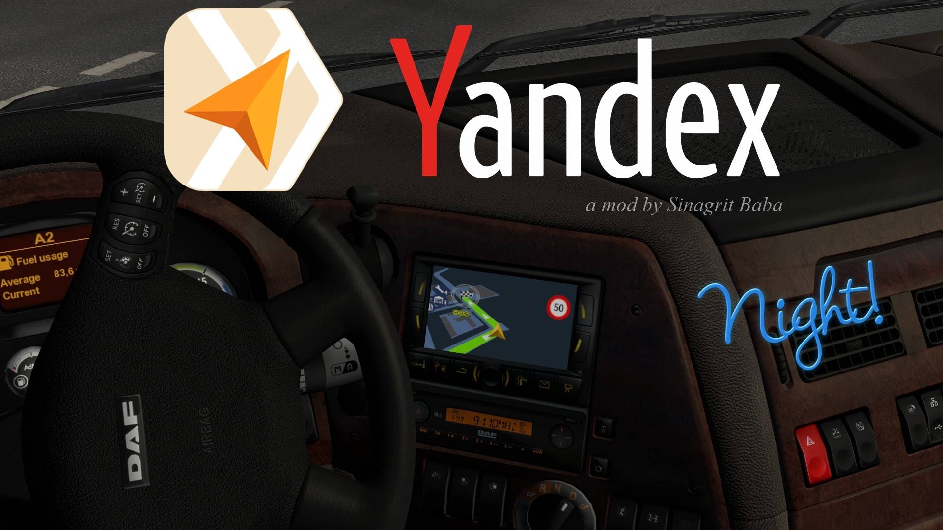 ETS 2 - Yandex Navigator Night Version ETS 2 - Yandex Navigator Night Version