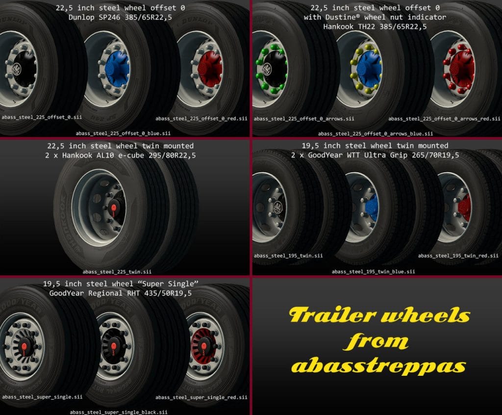 The mega/super/huge/giga trailer wheel pack