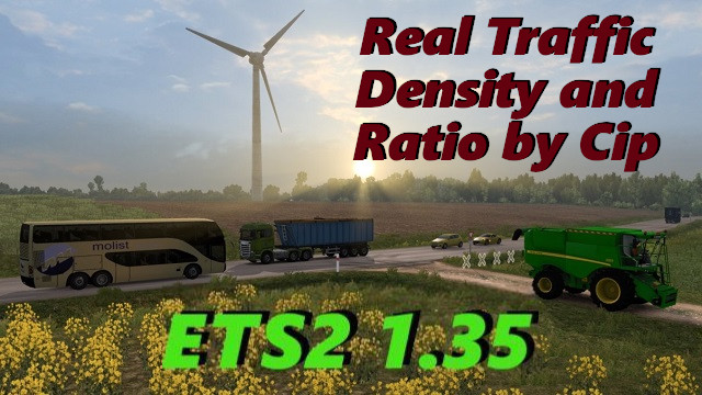 Real Traffic Density and Ratio ETS2 1.35.f