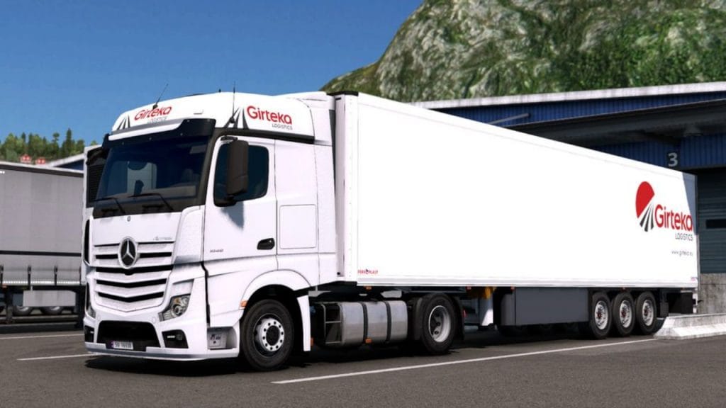 Girteka Logistic Mercedes Actros MP4 & Schmitz SK.o Trailer
