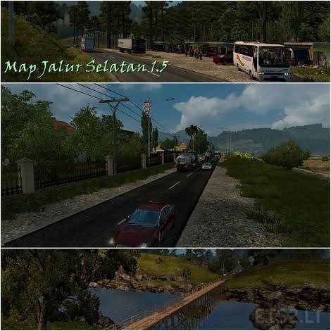 Map Jalur Selatan 1.5 Up version ETS2 Map Jalur Selatan 1.5 Up version ETS2