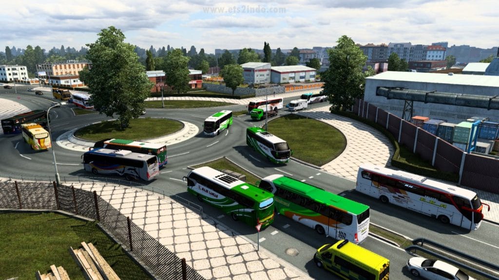 Mod Traffic Indo Bus dan Truck ETS2 1.41 Convoy