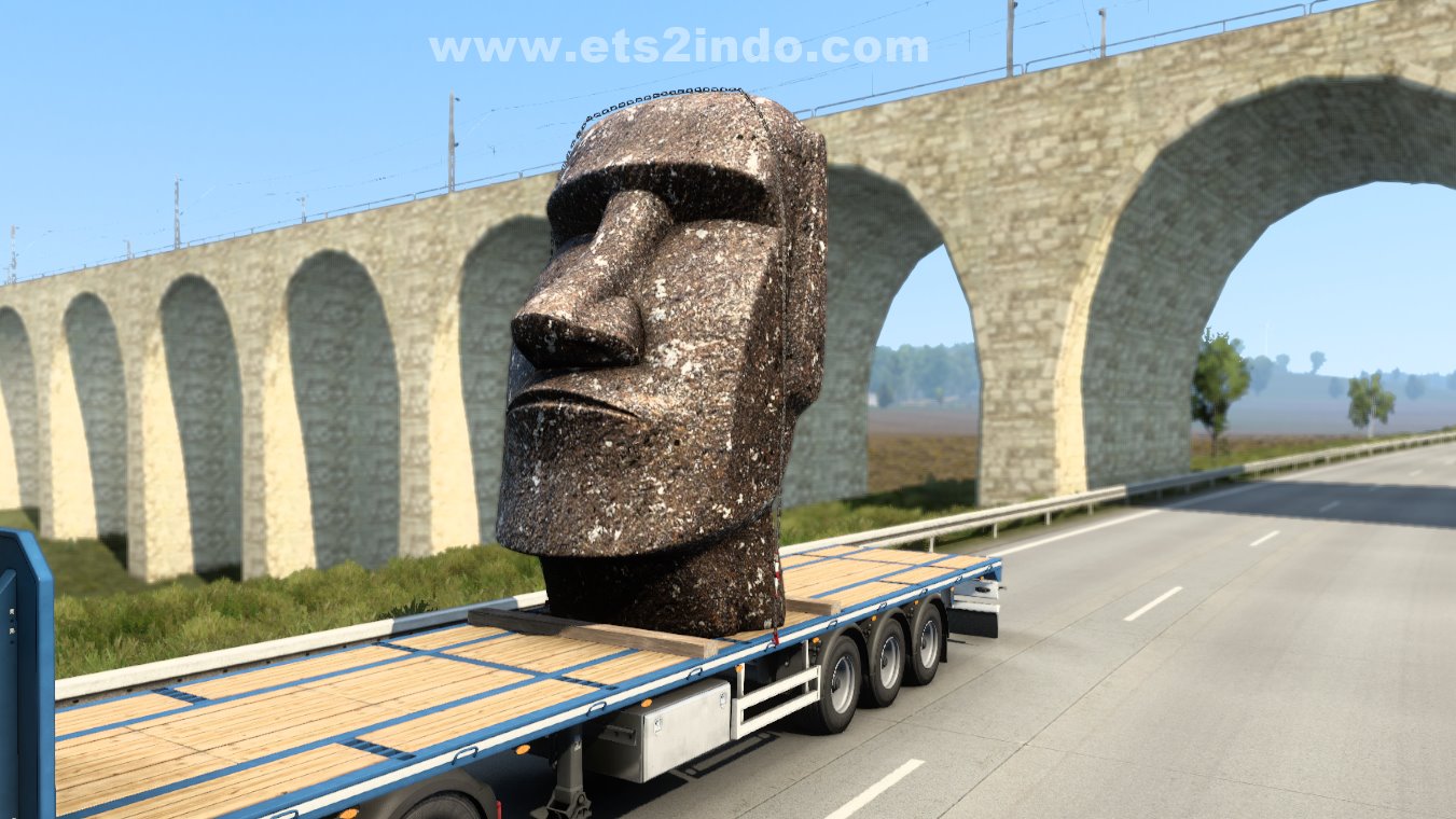 Trailer Patung Moai ETS2 1.44 Trailer Patung Moai ETS2 1.44