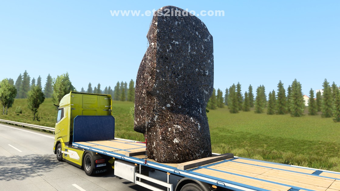 Trailer Patung Moai ETS2 1.44 Trailer Patung Moai ETS2 1.44