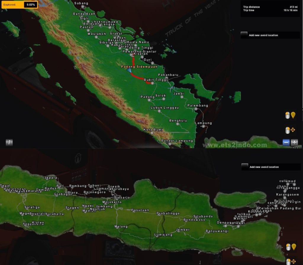 Map SuJaLi (Sumatra Jawa Bali) ETS2 1.41 Convoy