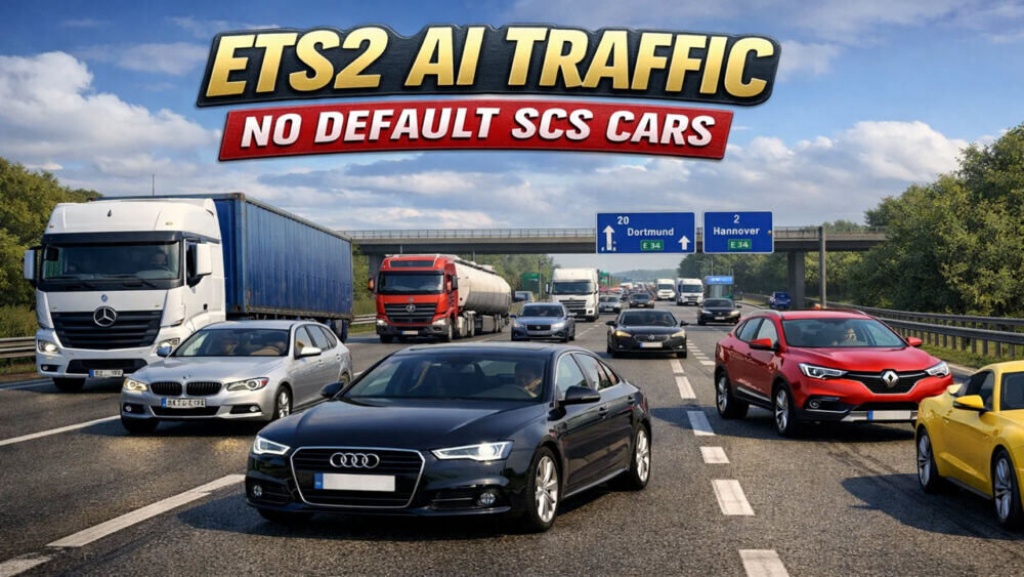 Traffic Tanpa Mobil Bawaan SCS ETS2 1.59 Traffic Tanpa Mobil Bawaan SCS ETS2 1.59