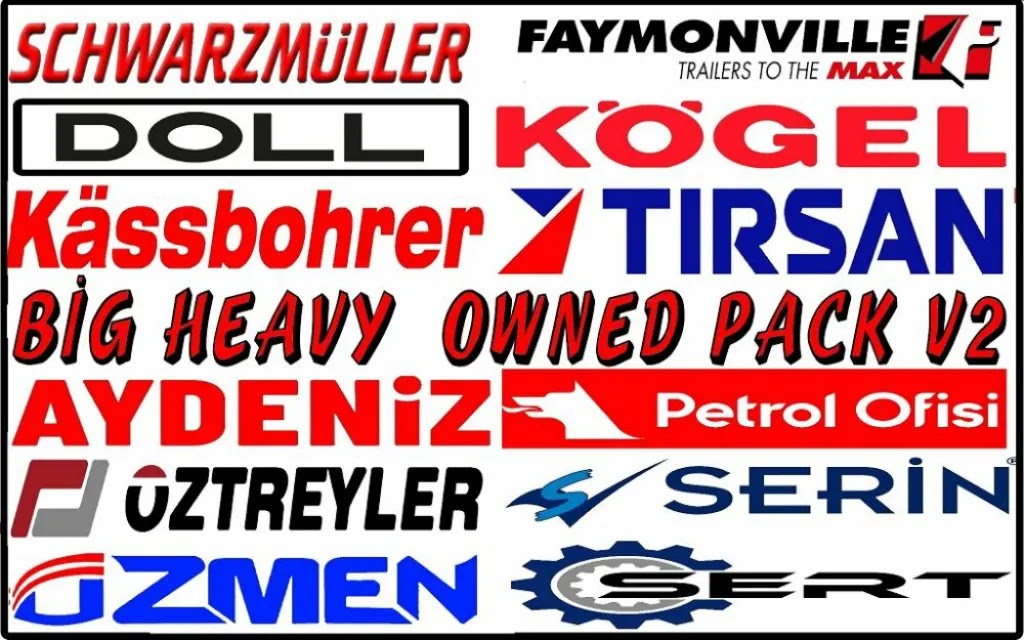 Trailer Big Heavy Owned Pack v2 ETS2 1.44 Trailer Big Heavy Owned Pack v2 ETS2 1.44