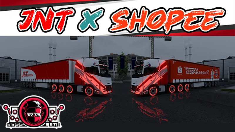 Skin Trailer JNT & Shopee Express by Boss Luwi ETS2 Skin Trailer JNT & Shopee Express by Boss Luwi ETS2