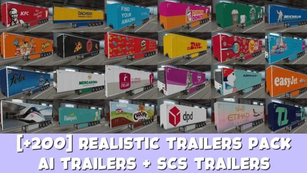 Realistic Trailers Pack v25.2 ETS2 1.55 Realistic Trailers Pack v25.2 ETS2 1.55