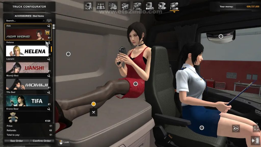 Mod Pack Penumpang Wanita ETS2 1.49