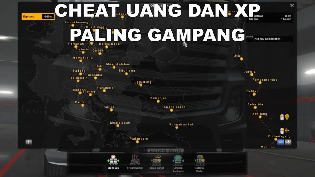 Cara Cheat Uang dan XP ETS2