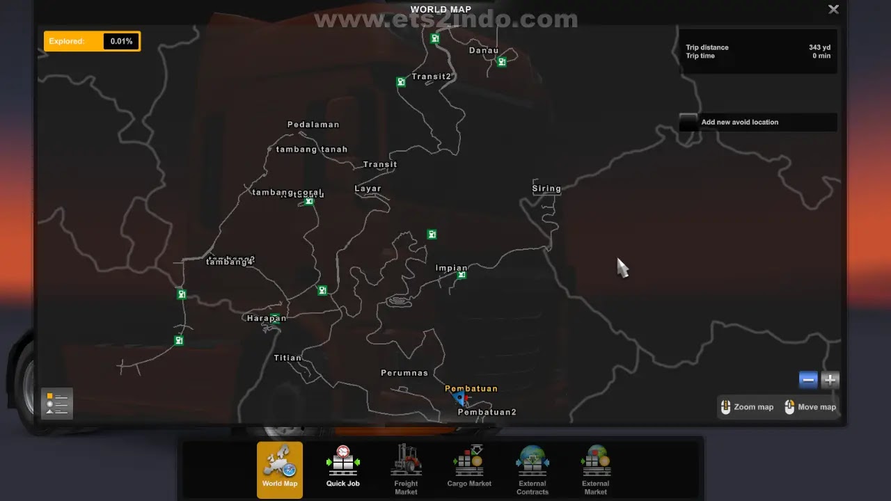 Map SumSel + Map MII ETS2 1.40-1.48 Map SumSel + Map MII ETS2 1.40-1.48