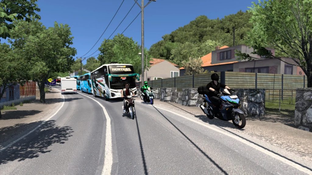 Mod Traffic Motor Ojol dan Jetbus 5 Basuri ETS2