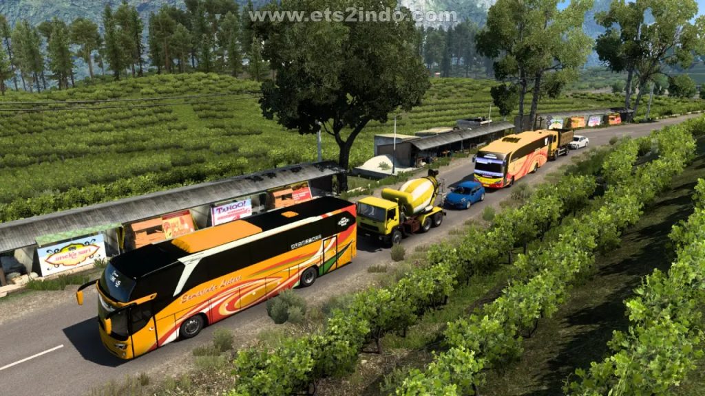 Mod TRAFFICINDO V5 Bus dan Truck ETS2 1.47
